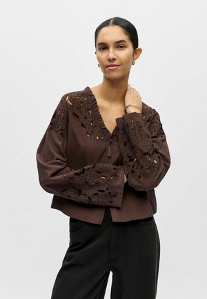 DETAILED - Blouse - seal brown