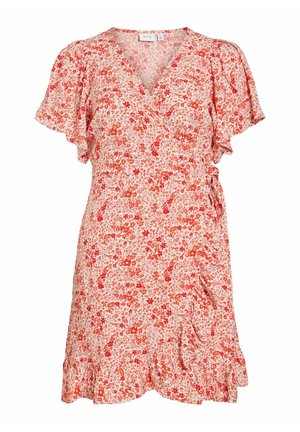 VILA, KLEID MIT V-AUSSCHNITT VIPADDINA KURZES - Robe de jour - cloud dancer