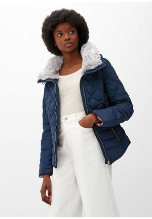 QS MIT ABNEHMBAREM FELLKRAGEN - Winterjas - dark night blue