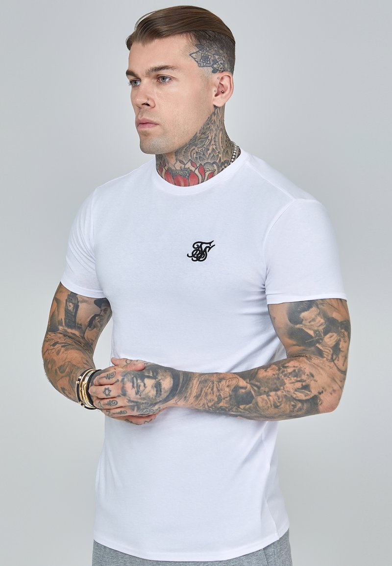 12480 Language SIKSILK ESSENTIALS - T-Shirt basic - white/weiß - Zalando