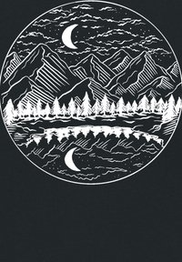 watapparel MOUNTAINS BY NIGHT - T-shirt print - black