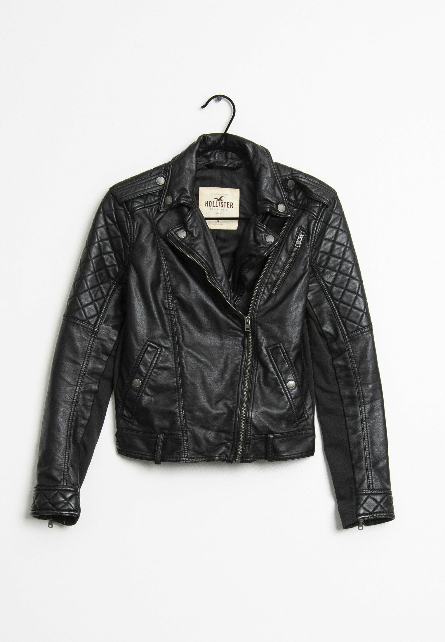 Hollister Co. Chaqueta de cuero sintético - black/negro - Zalando.es