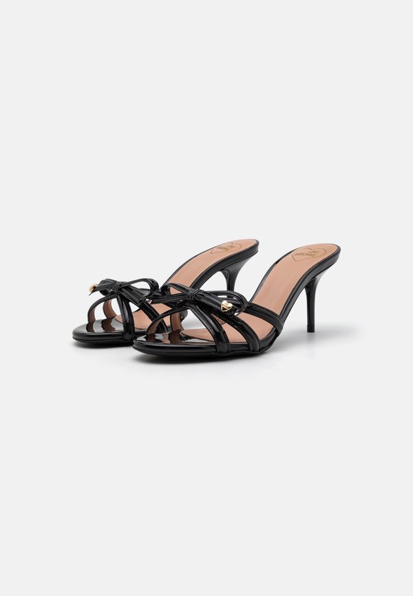 SLEEK BOW - Heeled mules - nero3