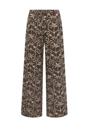 Long Tall Sally, TALL WIDE LEG TROUSERS - Housut - chocolate