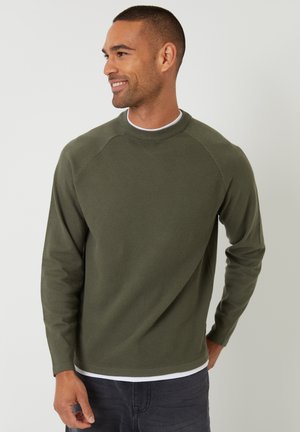 Stickad tröja - khaki