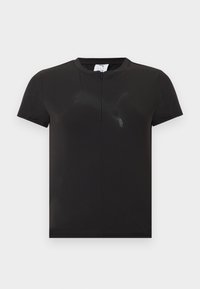 DARE TO SLIM HALF ZIP GRAPHIC TEE - Μπλούζα - black