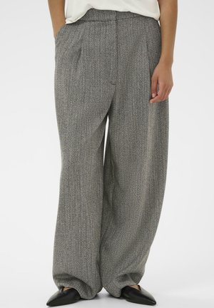 SLNANINE BARREL - Hlače - grey herringbone