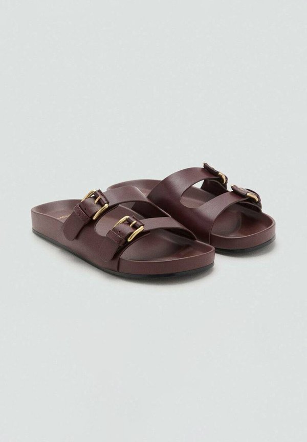 BUCKLE FLAT - Mules - bordeaux2