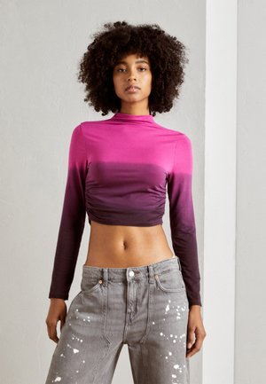 Zign Studio TENCEL ™ LONG SLEEVE GATHERING - Camiseta de manga larga - pink