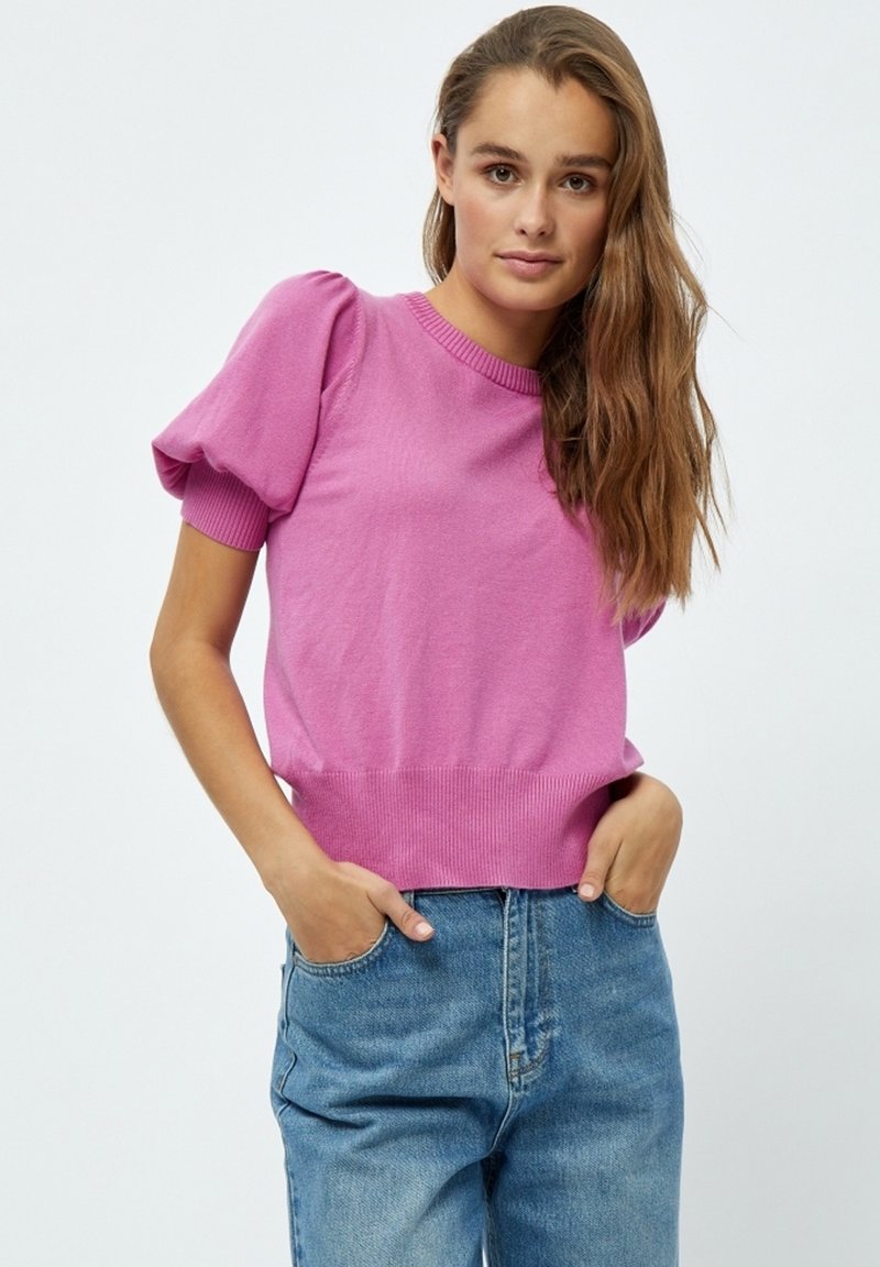 Minus MILIVA KNIT TEE - Základné tričko - super pink