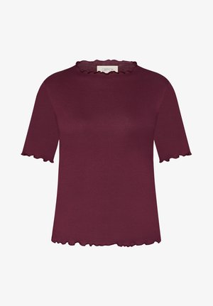 Cartoon, CARTOON MIT KRAGEN HALBARM-SHIRT - Print T-shirt - dark aubergine