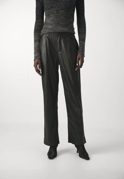 Proenza Schouler White Label STRAIGHT LEG PANTS - Παντελόνι - black