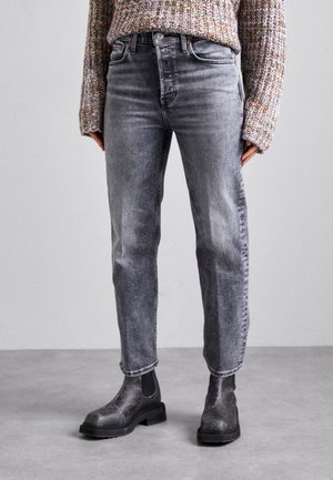 Jeans straight leg - grey denim