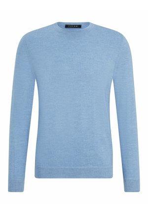 BASIC NEW MERINO CREW NECK - Strickpullover - azur mel