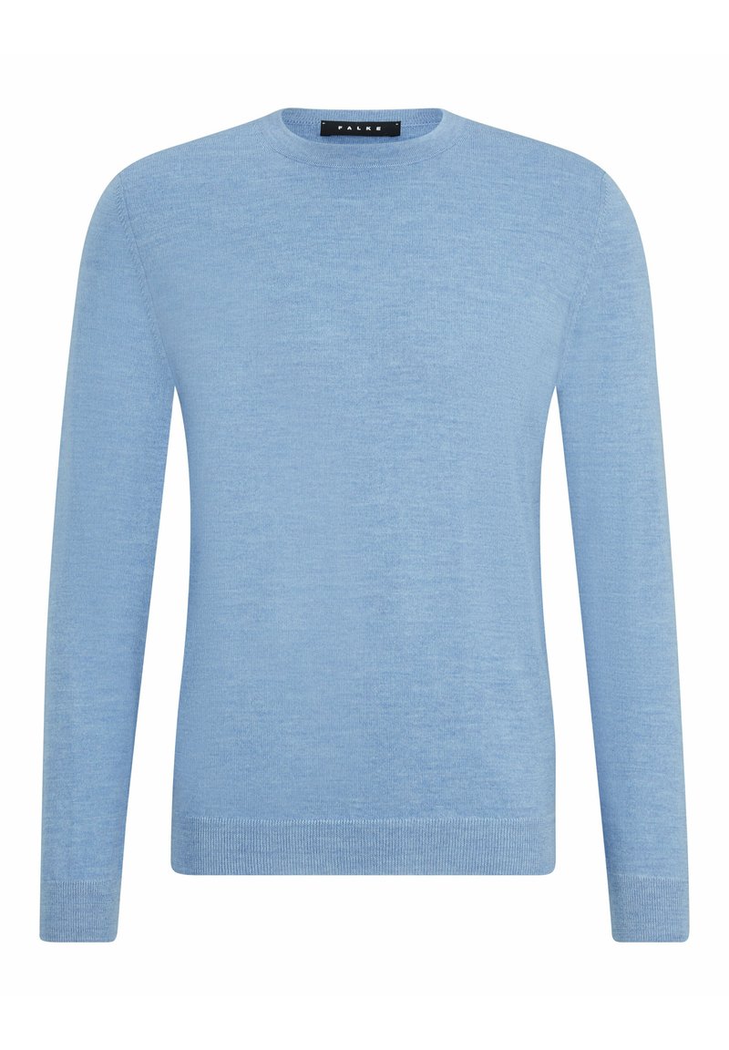 FALKE BASIC NEW MERINO - Jumper - azur mel/mottled blue - Zalando