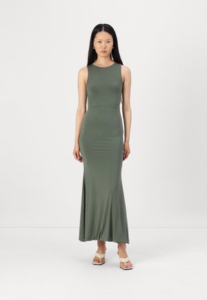 BECKY OPEN BACK MAXI - Jersey dress - dark khaki