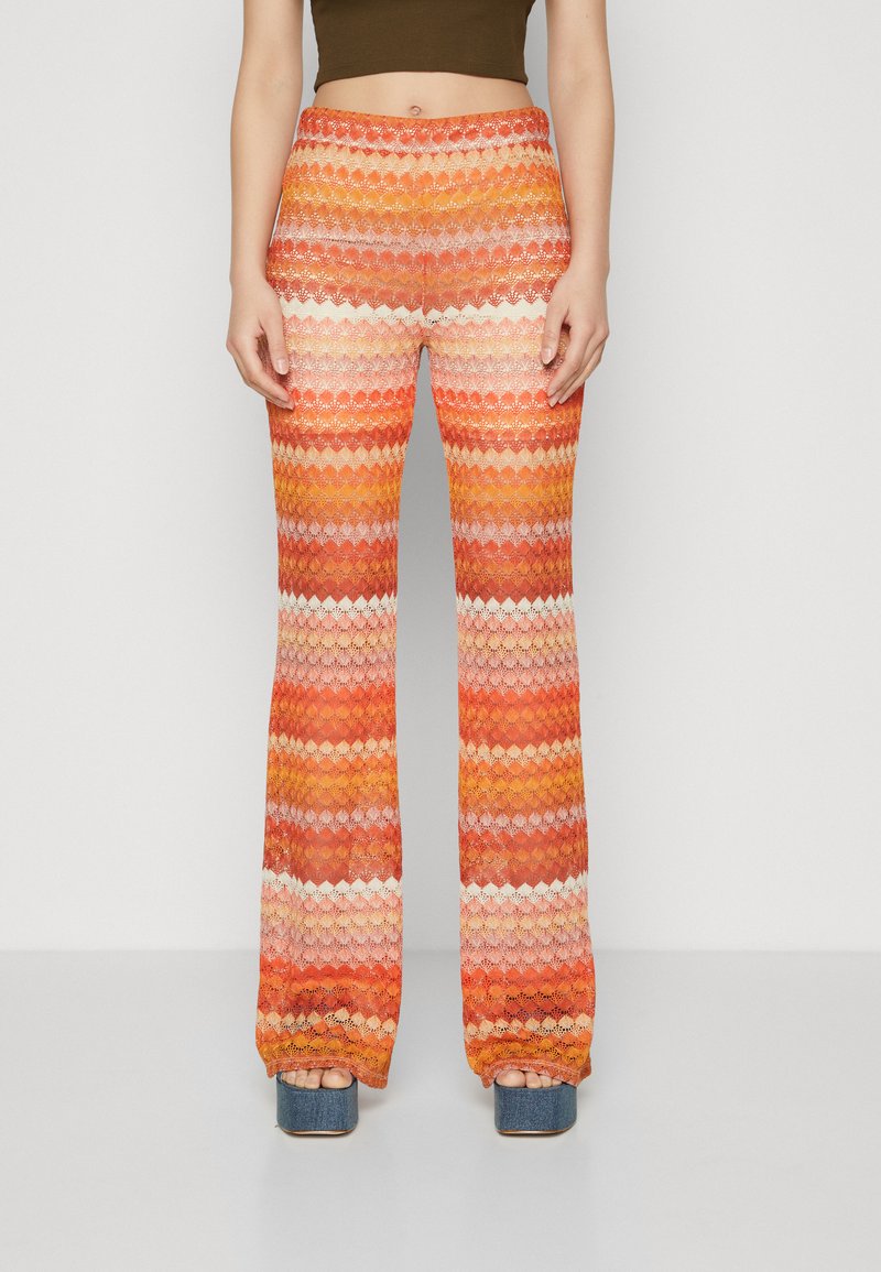 VILA - VIJOE PANTS - Kalhoty - orange tiger multi, Zvětšit