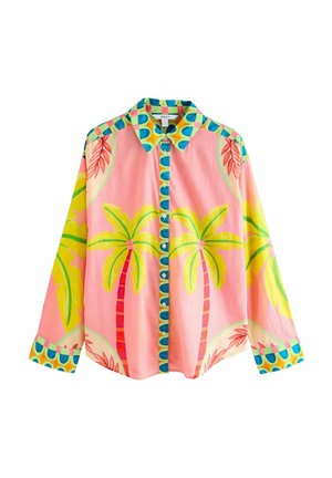 LONG SLEEVE RELAXED LIGHTWEIGHT - Cămașă - pink placement palm print
