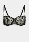 FLEURS HALF CUP BRA - Balconette BH - schwarz