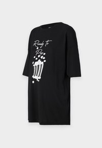 OLMPOP JOYFULL O NECK TEE - Print T-shirt - black