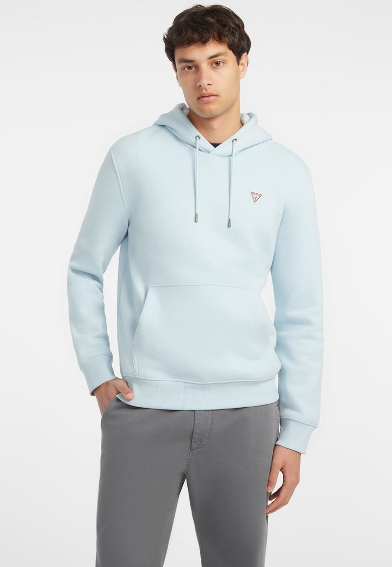 Guess Jeans ICONIC - Felpa con cappuccio - himmelblau