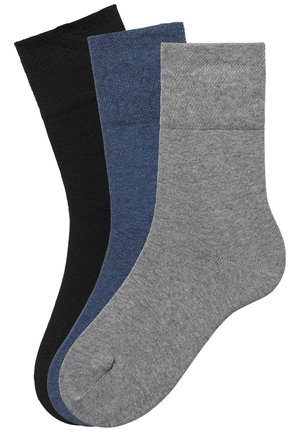 H.I.S 3 PACK - Socks - jeans  schwarz  grau meliert