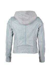 Mustang MIT KAPUZENE - Leren jas - grau