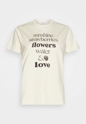 SHORT SLEEVE ROUND NECK - Printtipaita - chalky sand