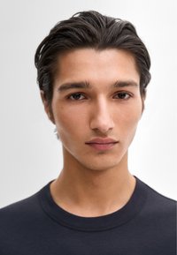Massimo Dutti SHORT SLEEVE WITH CREW NECK - Jednoduché tričko - dark blue