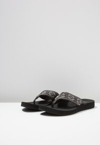 Reef SPRING  - Sandálias em T - black/white