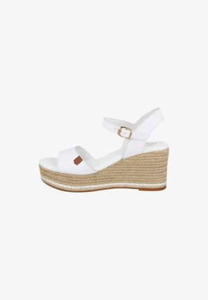 POPA, SANDALIAS DE CUÑA CON PLATAFORMA - Alpargatas - white