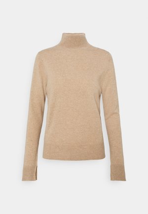 SIMPLE HIGH NECK - Jumper - camel