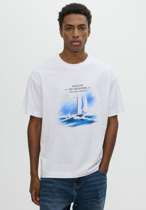 INSIDE, CAMISETA ESTAMPADO VELERO - Camiseta estampada - blanco
