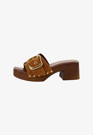 Marco Tozzi, Mules à talons - cognac