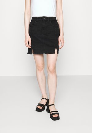 Noisy May Petite NMFLING PLEATED SKIRT - Jeansrock - black