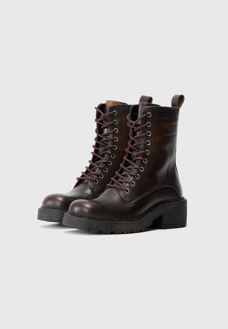 Replay RAVEN - Lace-up ankle boots - dark brown/brown - Zalando.co.uk