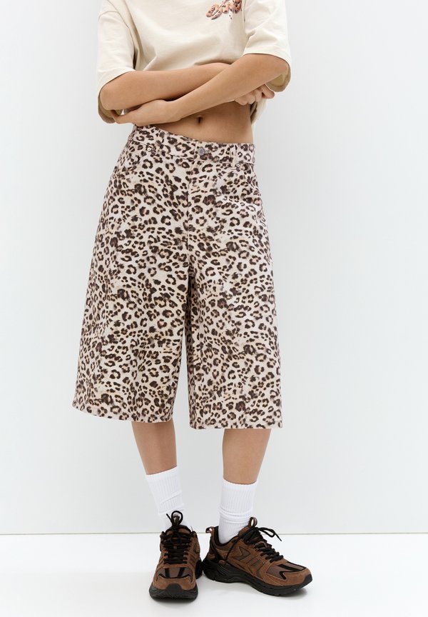 LEOPARD - Jeans Shorts