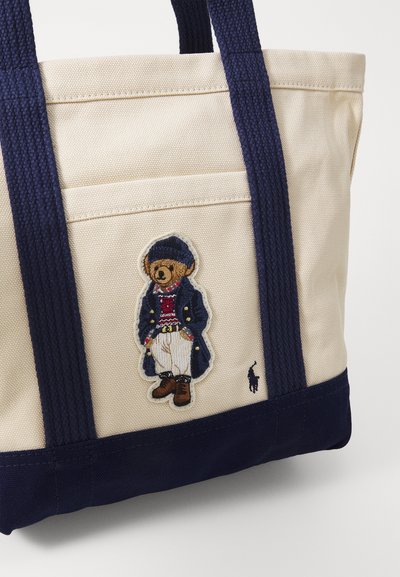 Polo Ralph Lauren TOTE - Shoppingveske - ecru/navy