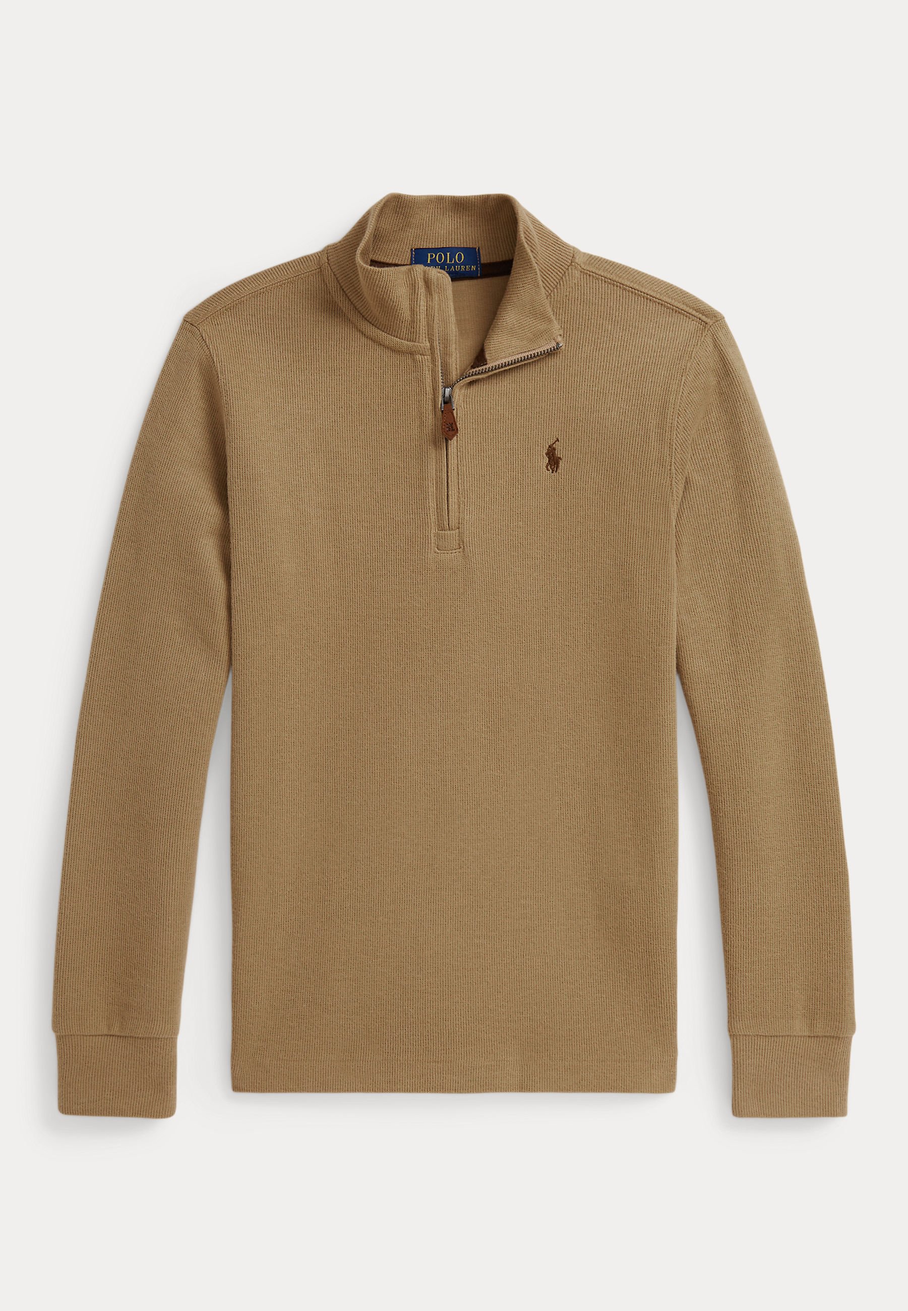 Polo Ralph Lauren ESTATE-RIB QUARTER-ZIP PULLOVER - Jumper - camel