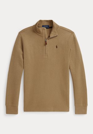 Polo Ralph Lauren ESTATE-RIB QUARTER-ZIP PULLOVER - Camisola - camel