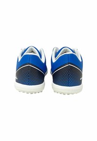Scarpe da ginnastica blu con accenti bianchi, una tomaia in rete testurizzata e un motivo a pois sul retro. Suola in gomma con caratteristiche antiscivolo.