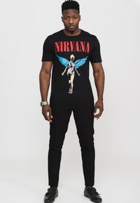 Paradiso Clothing NIRVANA IN UTERO ANGELIC  - Print T-shirt - black