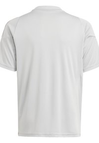 Ljust grå atletisk t-shirt i ett andningsbart material. Korta ärmar och rundad halsringning. Förstärkt sömnad längs kanterna.
