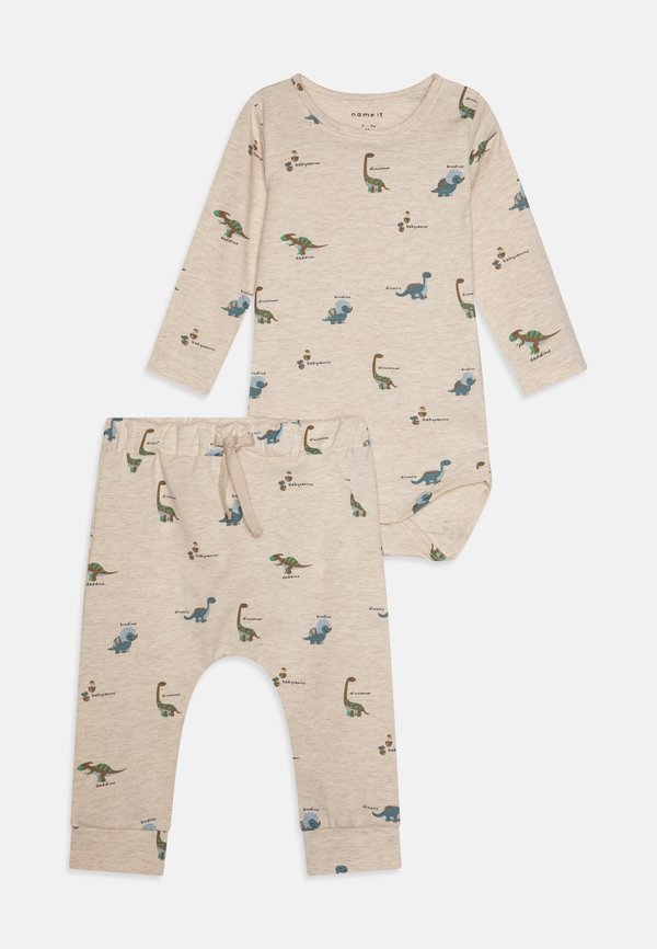 NBMDINOS SET - Trousers - peyote melange