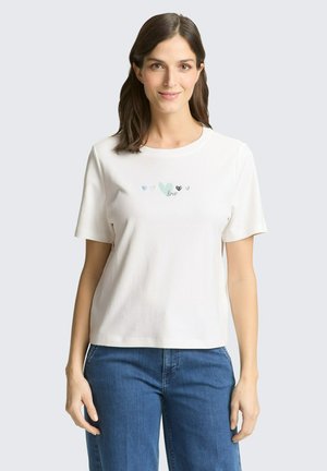 BOXY CREW NECK  - T-shirt print - off white