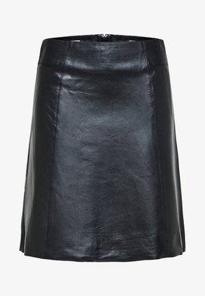 Selected, SLFNEW IBI - Falda acampanada - black