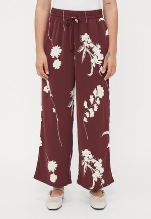 ONLVILDA LIFE PULL UP - Pantalon classique - bordeaux