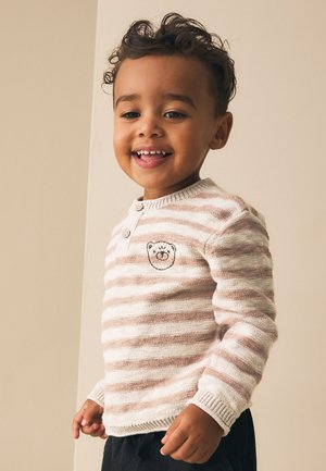 Next, REGULAR FIT - HENLEY - Svetrík - neutral bear