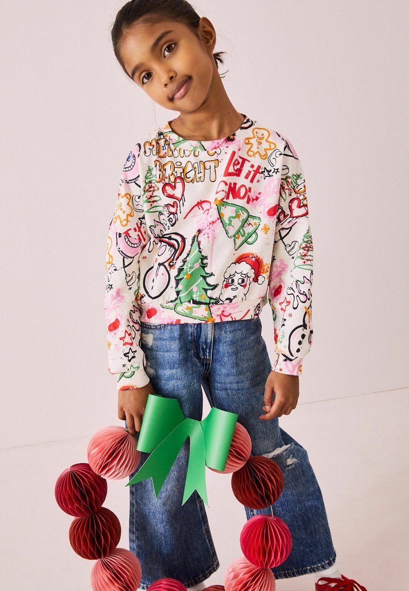 Next CHRISTMAS GRAFFITI PRINT LONG SLEEVE - Sweatshirt - multi