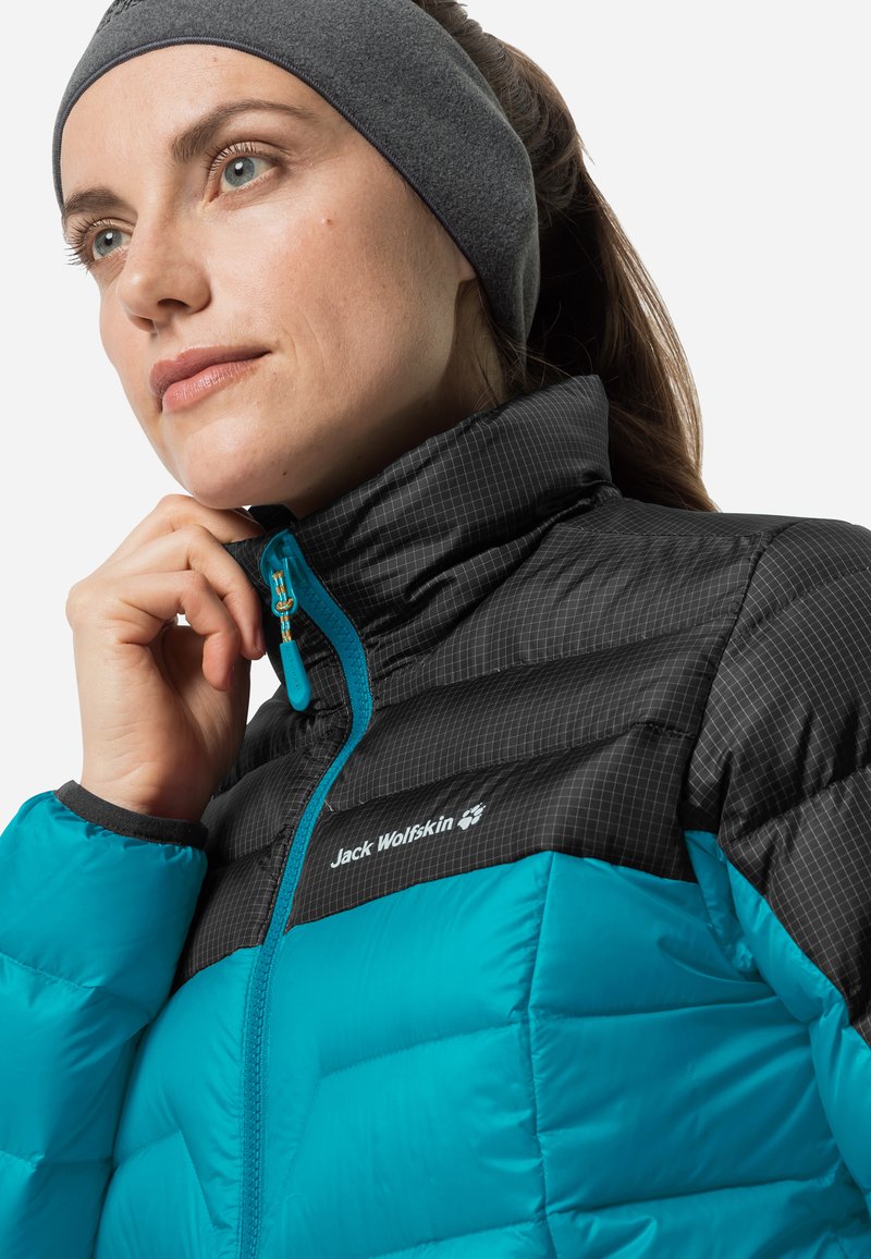 Damen Sportbekleidung | Jack Wolfskin DNA TUNDRA Daunenjacke dark cyan/türkis - WD29543 Damen Sportbekleidung | Jack Wolfskin DNA TUNDRA Daunenjacke dark cyan/türkis - WD29543